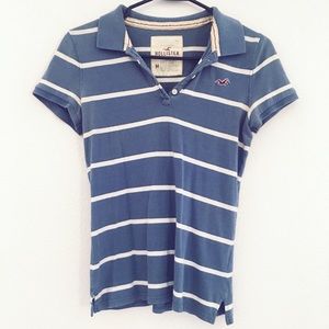 Hollister Soft Fitted Polo with Stripes